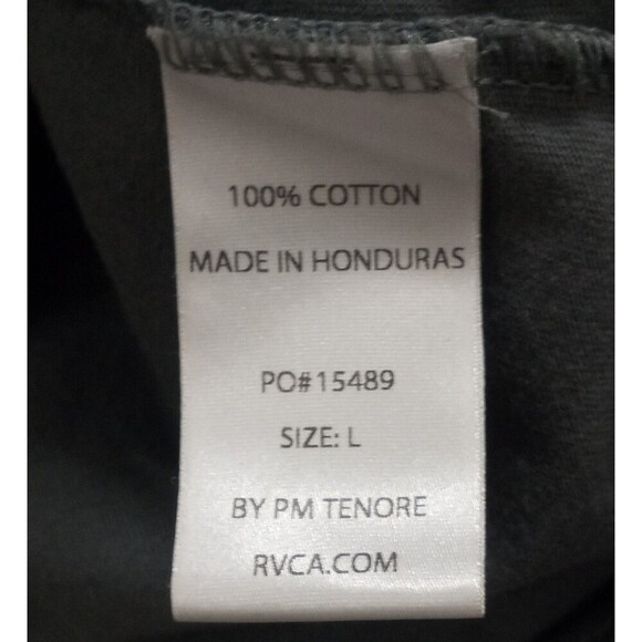RVCA MEN'S DARK GRAY CHARCOAL BY TENORE GRAPHIC PRINT T-SHIRT SIZE LARGE LNC! - Picture 5 of 5